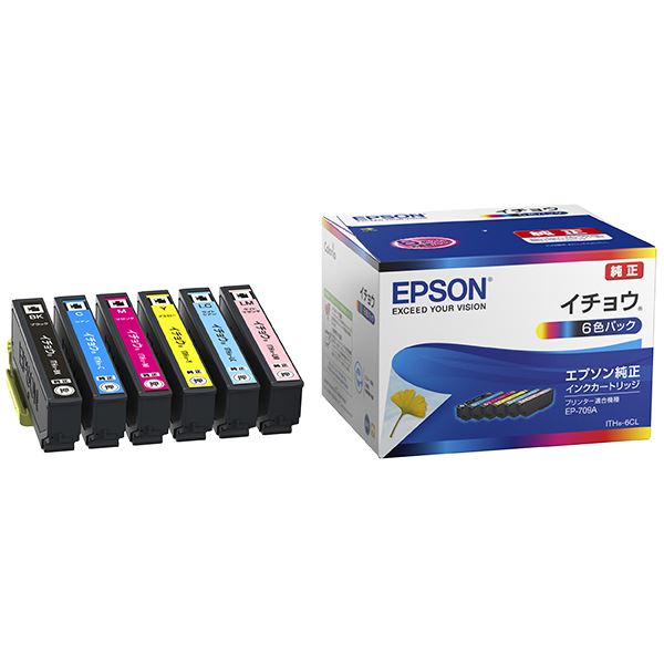 EPSON エプソン カラリオプリンター用 インクカートリッジ / イチョウ(6色パック) ITH-6CL