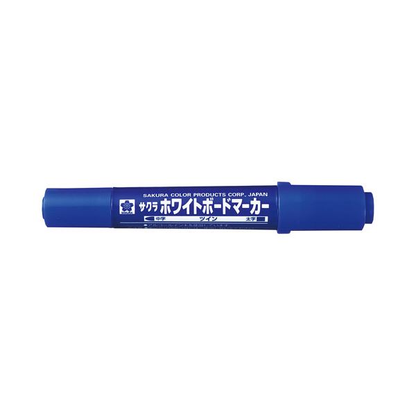 サクラクレパス ホワイトボードマーカーツイン WBK-T青10本【×10セット】 【 セット販売 まとめ買い 割引 オフィス 文房具 文具 業務用 オフィス用品 】 文具 オフィス用品 ペン ボールペン