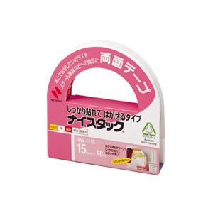 ニチバン ナイスタック(R) しっかり貼れてはがせるタイプ NW-H15 1巻入 【×10セット】 【 セット販売 まとめ買い 割引 オフィス 文房具 文具 業務用 オフィス用品 】 文具 オフィス用品 テープ 接着用具