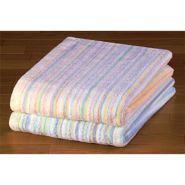 今治タオルブランド付エコケット2色組グリーン ・ イエロー 95×155cm バス用品 タオル バスタオル