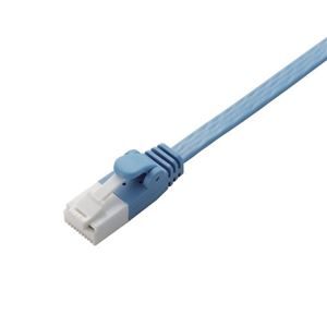 ELECOM エレコム EU RoHS指令準拠 爪折れ防止フラット LANケーブル（Cat6） ブルー 0.5m LD-GFT / BU05 1本 【×10セット】 【 セット販売 まとめ買い 割引 】 パソコン ケーブル ケーブルカバー LANケーブル