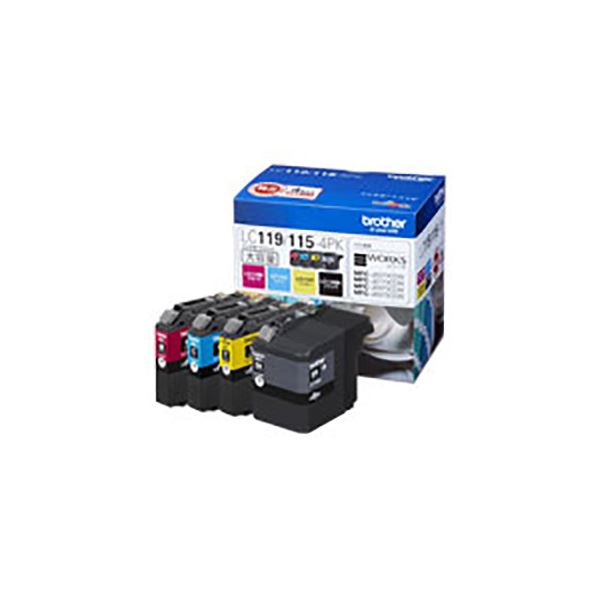 BROTHER ブラザー インクカートリッジ 【LC119 / 115-4PK】 大容量 4色 PC プリンター インク インクカートリッジ トナー インク カートリッジ ブラザー(BROTHER)用