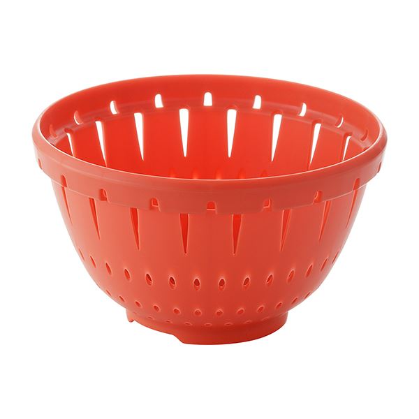 【60セット】 コランダー / 水切りざる 【Sサイズ レッド】 材質：PP 『リベラリスタ』 【 セット販売 まとめ買い 割引 】 キッチン 食器 キッチン用品 飲食店 料理