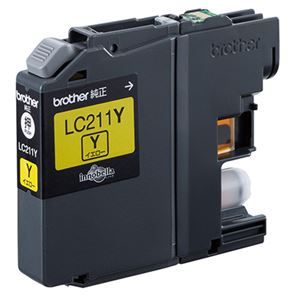 brother ブラザー BROTHER インクカートリッジ イエロー LC211Y 1個 【×4セット】 【 セット販売 まとめ買い 割引 】 PC プリンター インク インクカートリッジ トナー 交換インク カートリッジ