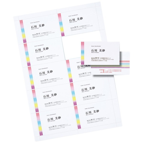 サンワサプライ マルチタイプ名刺カード ・ 標準（A4、10面、20シート200カード入り） JP-MCM06【×5セット】 【 セット販売 まとめ買い 割引 】 パソコン 用紙 名刺