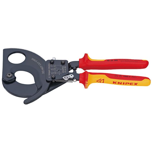 KNIPEX （クニペックス）9536-280 不成立有線テレビ切り手 1000V （ラチェット式