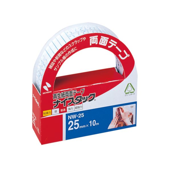 ニチバン ナイスタック 再生紙両面テープ 大巻 25mm×10m NW-25 1巻 【×15セット】 【 セット販売 まとめ買い 割引 オフィス 文房具 文具 業務用 オフィス用品 】 文具 オフィス用品 テープ 接着用具
