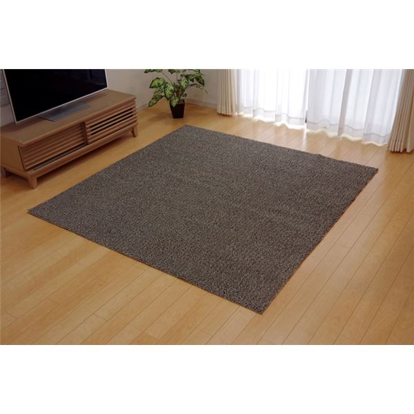 タフト風 ラグマット / 絨毯 【3畳 ベージュ 約140×340cm】 洗える 防滑 オールシーズン ホットカーペット可 〔リビング〕 パンチカーペット ラグマット 絨毯 フロア ラグ カーペット カーペット マット タイルカーペット ジョイントマット ラグ|開店20周年 世田谷家具インテリア