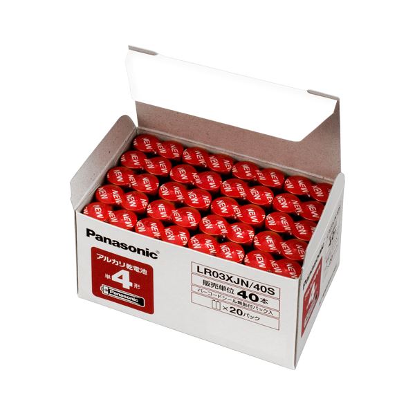 PANASONIC パナソニック アルカリ乾電池パナソニック アルカリ（金） オフィス電池 LR03XJN / 40S(40本入) 【×3セット】 【 セット販売 まとめ買い 割引 】 家電 電池 充電池 8,869円