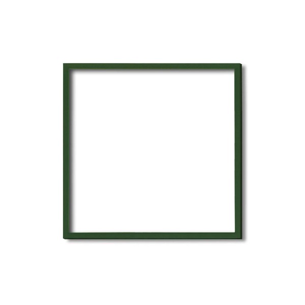 〔 角額 〕木製正方額 350角 350×350mm グリーン 壁掛けひも フレーム 額縁 額画材 絵具 額縁