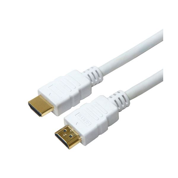 HORIC HDMIケーブル 2m ホワイト 樹脂モールドタイプ HDM20-005WH【×5セット】 【 セット販売 まとめ買い 割引 】 パソコン ケーブル ケーブルカバー