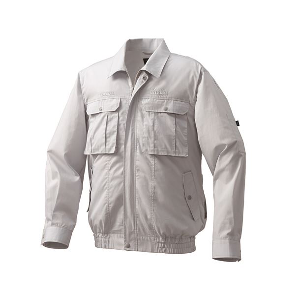 KU92100 空調服 作業着 R 綿 ・ ポリ混紡 フルハーネス仕様 服のみ シルバー 5L 工事 DIY 工具 作業着