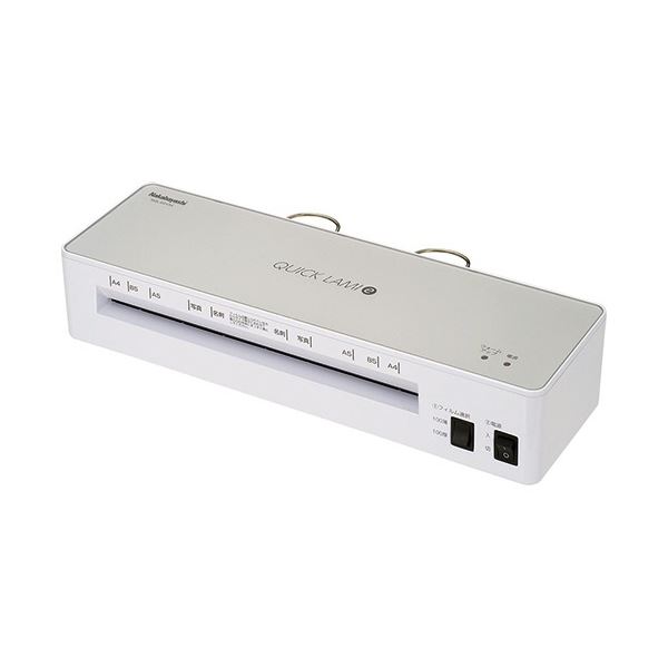 ナカバヤシ パーソナルラミネーター クイックラミ エコノミー A4 2本ローラー シルバー NQL-E01A4S 1台 文具 オフィス用品 ラミネーター