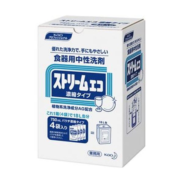 花王 ストリームエコ 濃縮タイプ 詰替用750ml / 個 1箱（4個）【×5セット】 【 セット販売 まとめ買い 割引 】 キッチン 食器 キッチン洗剤 クリーナー