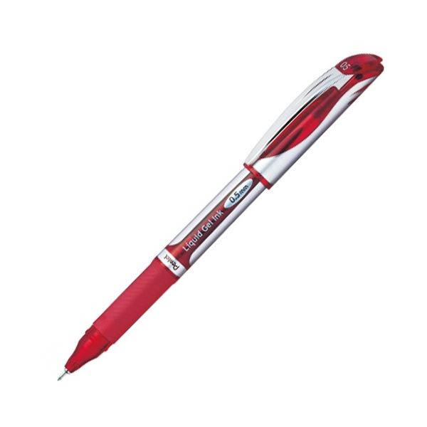 ぺんてる ゲルインクボールペンエナージェル キャップ式 0.5mm 赤 BLN55-B 1本 【×50セット】 【 セット販売 まとめ買い 割引 オフィス 文房具 文具 業務用 オフィス用品 】 文具 オフィス用品 ペン ボールペン