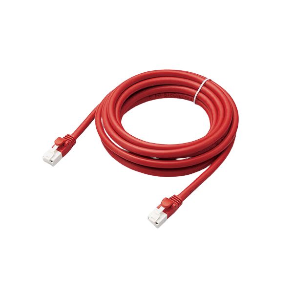 ELECOM エレコム LANケーブル LAN ケーブル / CAT6A対応 / EU RoHS指令準拠 / 爪折れ防止 / 簡易パッケージ仕様 /3M スリーエム / ヨリ線 / レッド LD-GPAT / RD3 / RS 【×2セット】 【 セット販売 まとめ買い 割引 】
