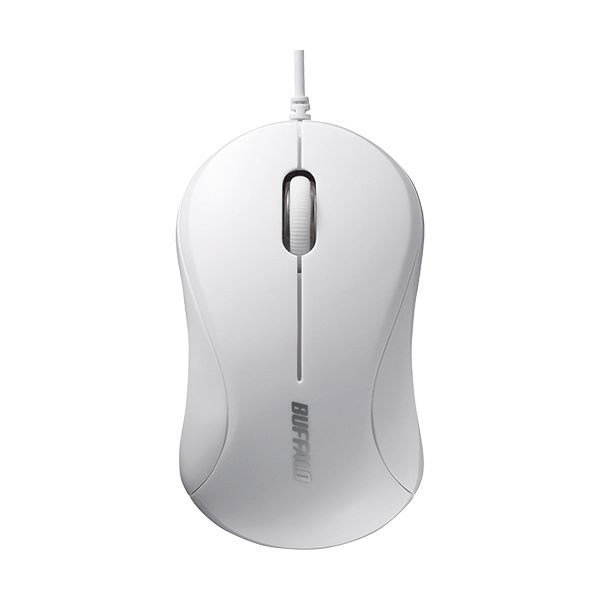 BUFFALO バッファロー 有線PS2 光学式マウス3ボタンタイプ ホワイト BSMOP050WHZ 1個 【×10セット】 【 セット販売 まとめ買い 割引 】 パソコン マウス マウスパッド