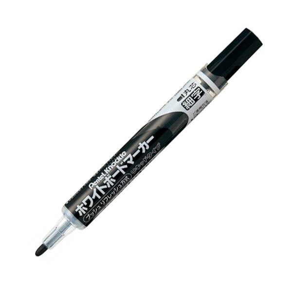 ぺんてる ホワイトボードマーカー ノックル 細字丸芯 黒 EMWLS-A 1本 【×50セット】 【 セット販売 まとめ買い 割引 オフィス 文房具 文具 業務用 オフィス用品 】 文具 オフィス用品 ホワイトボード 白板