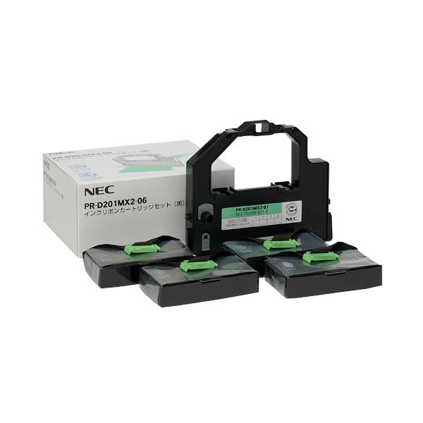 NEC インクリボン薬莢仕掛ける黒 PR-D201MX2-06 1仕掛ける インクリボンカートリッジセットデジタル家電 家電 マイコン・境界線の外側設備 印刷工 印刷工