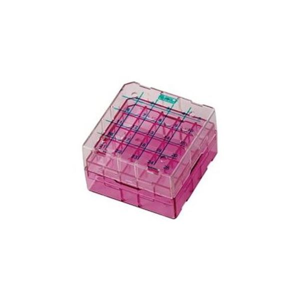 フリーズラック ピンク 75×75×53mm PC25-P （バラ） 【×5セット】 【 セット販売 まとめ買い 割引 】 科学 研究 実験 保管 運搬