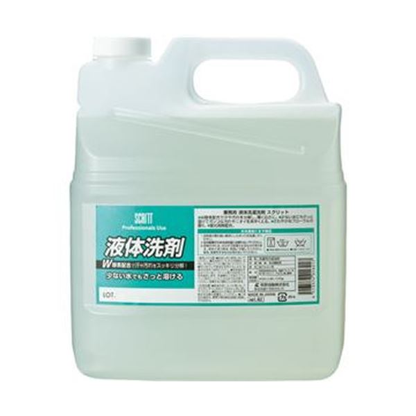 熊野油脂 スクリット 衣料用液体洗剤4L 1本【×5セット】 【 セット販売 まとめ買い 割引 】 洗濯洗剤 14,474円