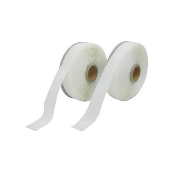 伸和 マジクロボンド オス 強粘着付 25mm×5m 白 1K2L5UC-255-W 1巻 文具 オフィス用品 テープ 接着用具