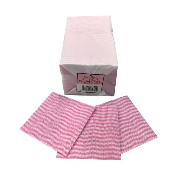 東京メディカル デリクロス 20×20cm ピンク FT-6201 1パック（100枚）【×10セット】 【 セット販売 まとめ買い 割引 】 キッチン 食器 ランチョンマット テーブルマット クロス
