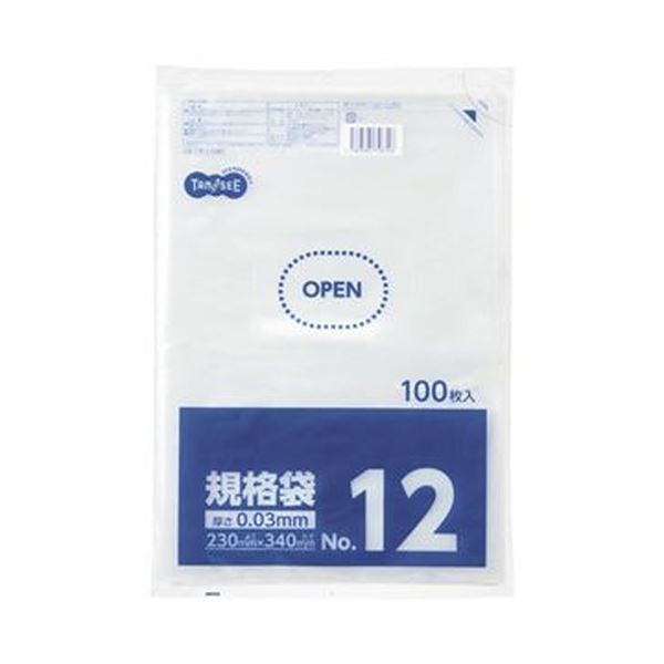TANOSEE タノシー（大塚商会) 規格袋 12号0.03×230×340mm 1セット（1000枚：100枚×10パック）【×5セット】 【 セット販売 まとめ買い 割引 オフィス 文房具 文具 業務用 オフィス用品 】 文具 オフィス用品 袋