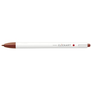 ゼブラ ノック式水性カラーペン クリッカート 茶 0.6mm 【×50セット】 【 セット販売 まとめ買い 割引 オフィス 文房具 文具 業務用 オフィス用品 】 文具 オフィス用品 ペン ボールペン