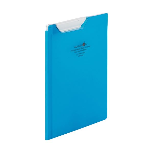 リヒトラブ AQUA DROPsクリップファイル A5 青 F-5065-8 1枚【×10セット】 【 セット販売 まとめ買い 割引 オフィス 文房具 文具 業務用 オフィス用品 】 文具 オフィス用品 ファイル バインダー クリップボード クリップファイル