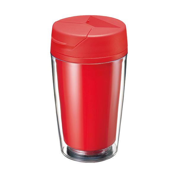 トレードワークス カスタムデザインタンブラーFC 350ml レッド TS-0616-002 1箱(60個) キッチン 食器 タンブラー