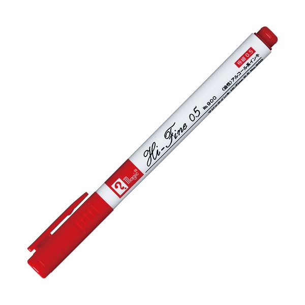 寺西化学 油性マーカー マジックインキ Hi-Fine 0.5 No.900 赤 M900R-T2 1本 【×50セット】 【 セット販売 まとめ買い 割引 オフィス 文房具 文具 業務用 オフィス用品 】 文具 オフィス用品 ペン ボールペン