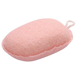 【お徳用セット 120個セット】 ボディスポンジ お風呂グッズ 約幅9.5cm ピンク ヒモ付 nice feeling ヘチマボール 浴室 風呂 バスグッズ|開店20周年 世田谷家具インテリア