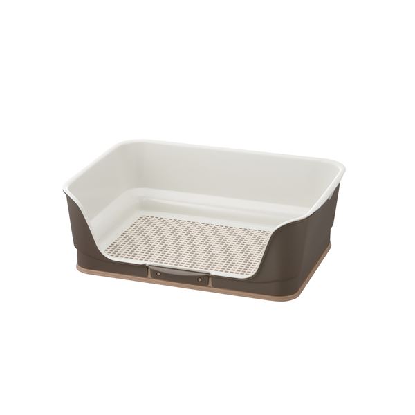 お掃除簡単ステップ壁付トイレ レギュラー ダークブラウン (ペット用品) (×2セット） 【 セット販売 まとめ買い 割引 】 ペット 犬 トイレ用品