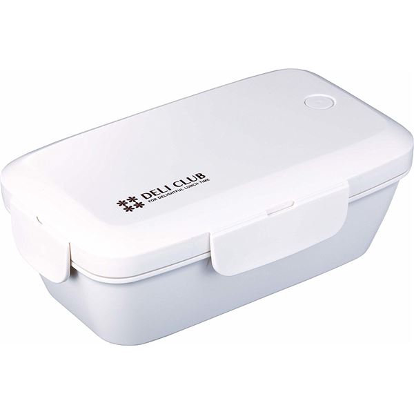 ランチボックス / 弁当箱 【500ml ホワイト】 1段 電子レンジ 食洗機可 4点ロック方式 『デリクラブ』 【40個セット】 【 セット販売 まとめ買い 割引 】 キッチン 食器 お弁当グッズ 水筒