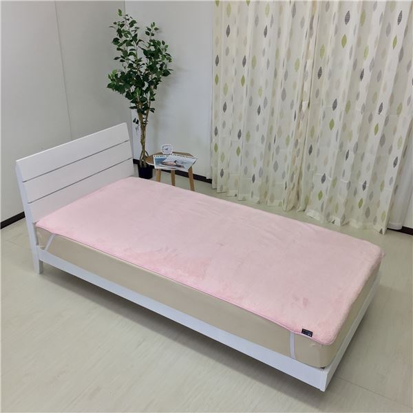 敷パッド 寝具 シングル 約100×200cm ピンク 日本製 吸湿発熱 薄型 もこもこ シープタッチ エバーウォーム ベッドルーム 寝室 寝具 カバー 敷きパッド