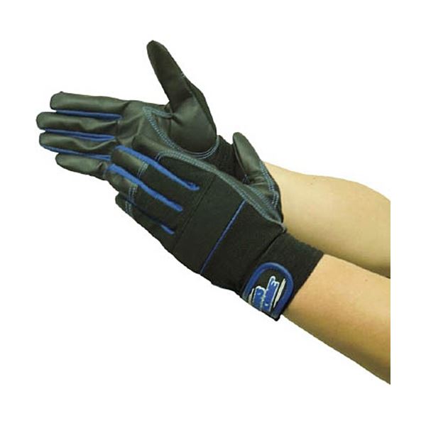 ユニワールド WORKS HOMME 合成皮革手袋 MPファイバー ブルー LL 2610-B-LL 1双 【×5セット】 【 セット販売 まとめ買い 割引 】 手袋 手袋