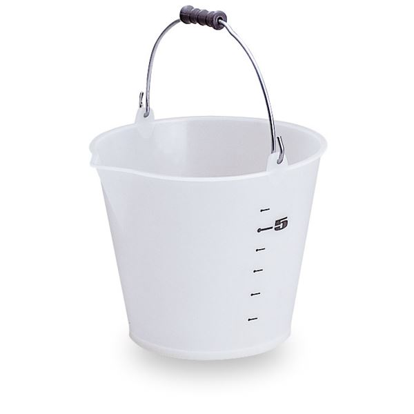 じょうぶ バケツ 8L 半透明 ナチュラル 容量目盛り付き×10セット 掃除用品 清掃用品 生活雑貨 日用品 【 セット販売 まとめ買い 割引 】 掃除用品
