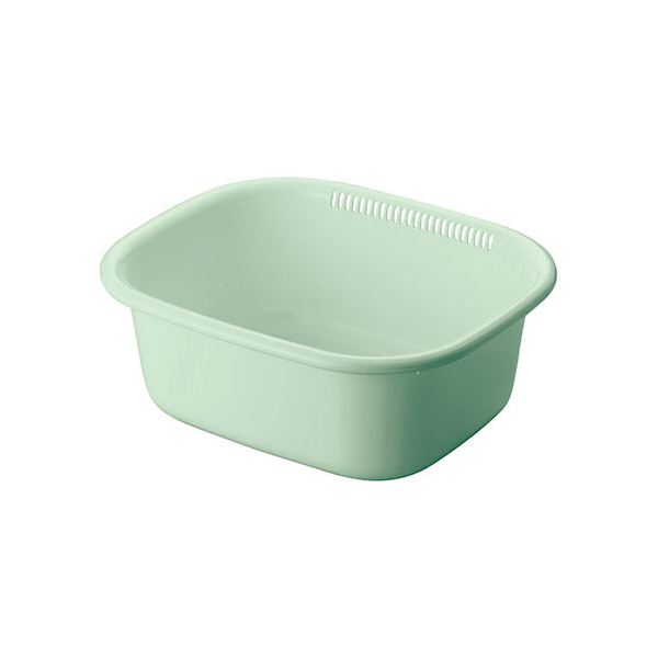 洗い桶 / ウォッシュタブ 【角型】 抗菌仕様 プラスチック製 グリーン キッチン用品 『Nポゼ』 【40個セット】 【 セット販売 まとめ買い 割引 】 キッチン 食器 キッチン用品 飲食店 料理