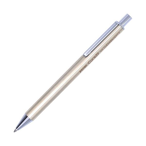 壽 油性ボールペン PENACCure29 0.7mm 黒 (軸色：シャンパンゴールド) BP-0307-GD 1本 【×5セット】 【 セット販売 まとめ買い 割引 オフィス 文房具 文具 業務用 オフィス用品 】 文具 オフィス用品 ペン ボールペン