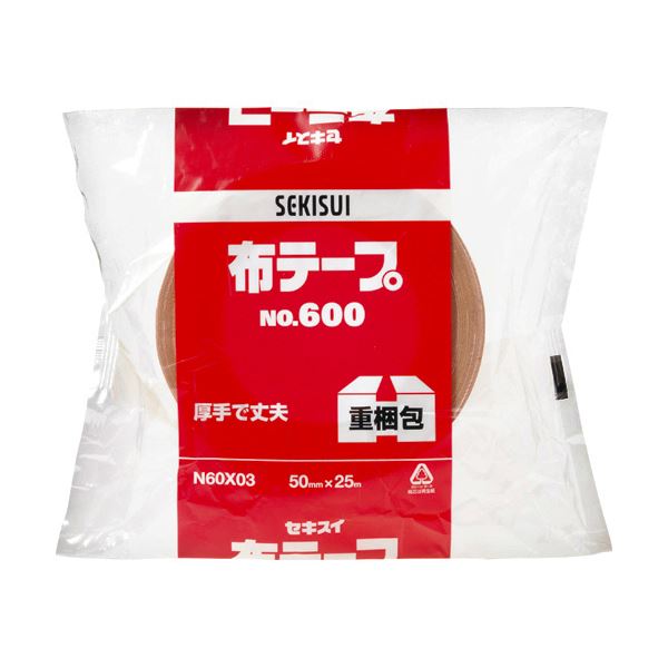 積水化学 布テープ No.600 50mm×25m N60X03 1巻 【×30セット】 【 セット販売 まとめ買い 割引 オフィス 文房具 文具 業務用 オフィス用品 】 文具 オフィス用品 テープ 接着用具