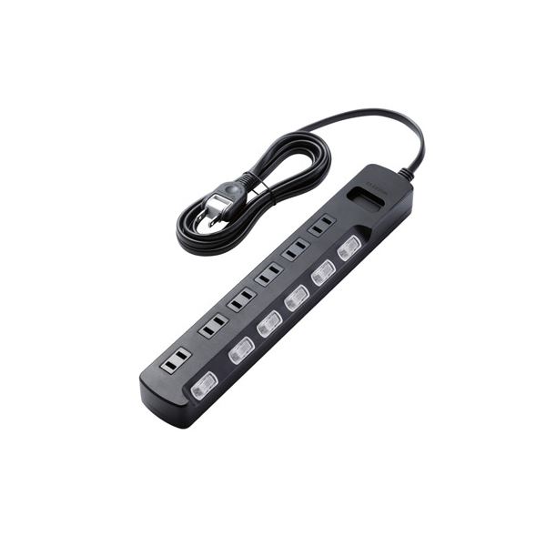 ELECOM エレコム AV雷かばい立て飲み口 / 個別取り替えっこ / ホコリシャッター付 / 6個口 / 2.5m / 黒いこと AVT-K6A-2625BK 【×２仕かける】 【お徳用 まとめ買い お買い得 御勤め用 銀行割引 仕かける売りわたす】