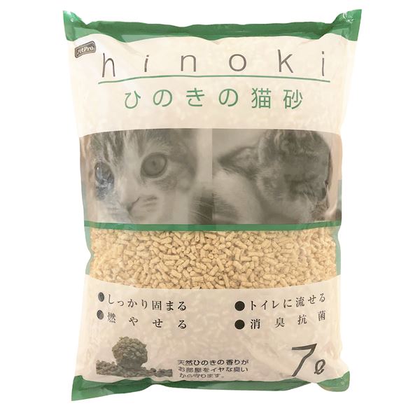 ペットプロ ひのきの猫砂 7L【×7セット】 【 セット販売 まとめ買い 割引 】 ペット 猫 トイレ用品