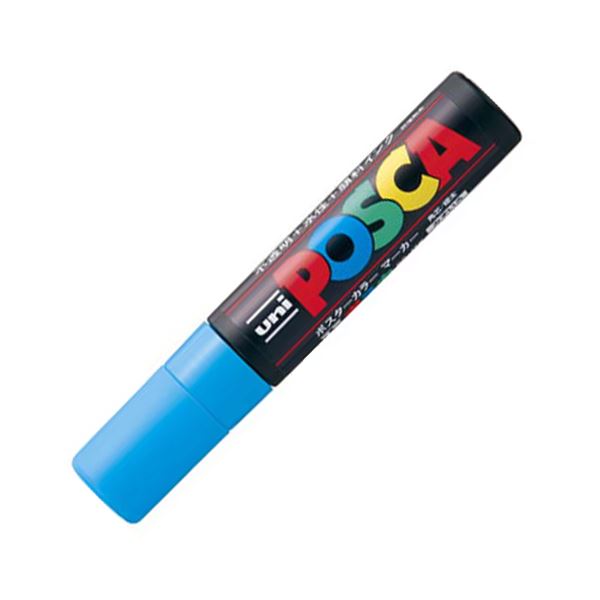三菱鉛筆 水性マーカー ポスカ 極太角芯 水色 PC17K.8 1本 【×30セット】 【 セット販売 まとめ買い 割引 オフィス 文房具 文具 業務用 オフィス用品 】 文具 オフィス用品 ペン ボールペン