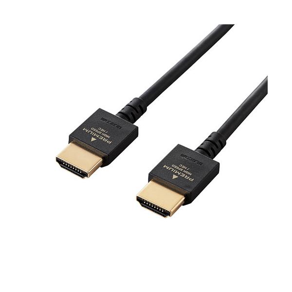 【5個セット】 ELECOM エレコム HDMIケーブル / Premium / やわらか / 2.0m / ブラック DH-HDP14EY20BKX5 【 セット販売 まとめ買い 割引 】 パソコン ケーブル ケーブルカバー