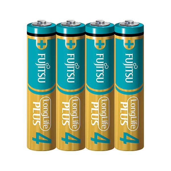 富士通 乾電池 LongLifePlus 単4形 4本 LR03LP(4S) 【×15セット】 【 セット販売 まとめ買い 割引 】 家電 電池 充電池