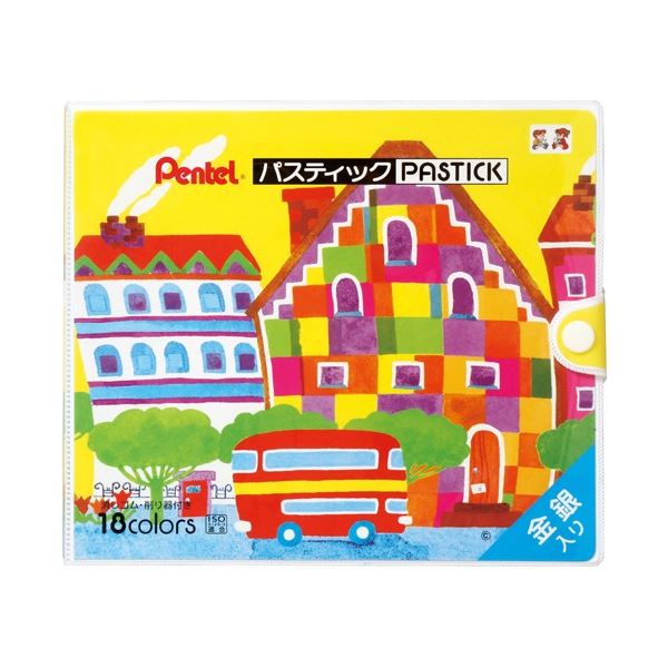 ぺんてる パスティック GC1-18D 18色 （×3セット） 【 セット販売 まとめ買い 割引 オフィス 文房具 文具 業務用 オフィス用品 】