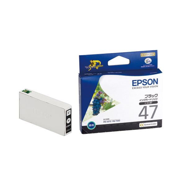 EPSON 完全無欠品 エプソン インキ薬莢 黒いこと ICBK47 1個 【×１０仕掛ける】 【お徳用 まとめ買い お買い得 お役目用 銀行割引 仕掛ける売りわたす】 印刷者 マイコン提供・摺り切る品 印刷工・FAX用インキ インキ インキ薬莢 トナー エプソン(EPSON)用
