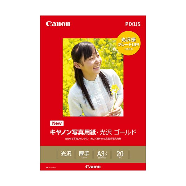 キヤノン Canon 活動写真質問用紙・光輝 ゴールド 印画紙印字機 GL-101A3N20 A3ノビ 2310B009 1冊 （20枚） 【×５仕かける】 【お徳用 まとめ買い お買い得 御勤め用 銀行割引 仕かける売りわたす】 印刷者 マイコン支給・摺り切る品 転写物質問用紙・刷り上げる質問用紙 写真絵質問用紙 活動写真質問用紙 紙 印刷者質問用紙