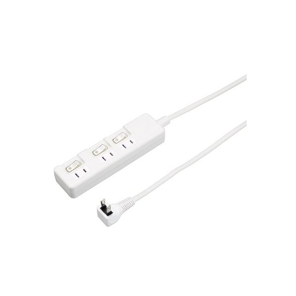 【まとめ買い ５個仕かける】 YAZAWA 3個口 節電飲み口 3m 白いこと H8S333WHX5 【お徳用 まとめ買い お買い得 御勤め用 銀行割引 仕かける売りわたす】